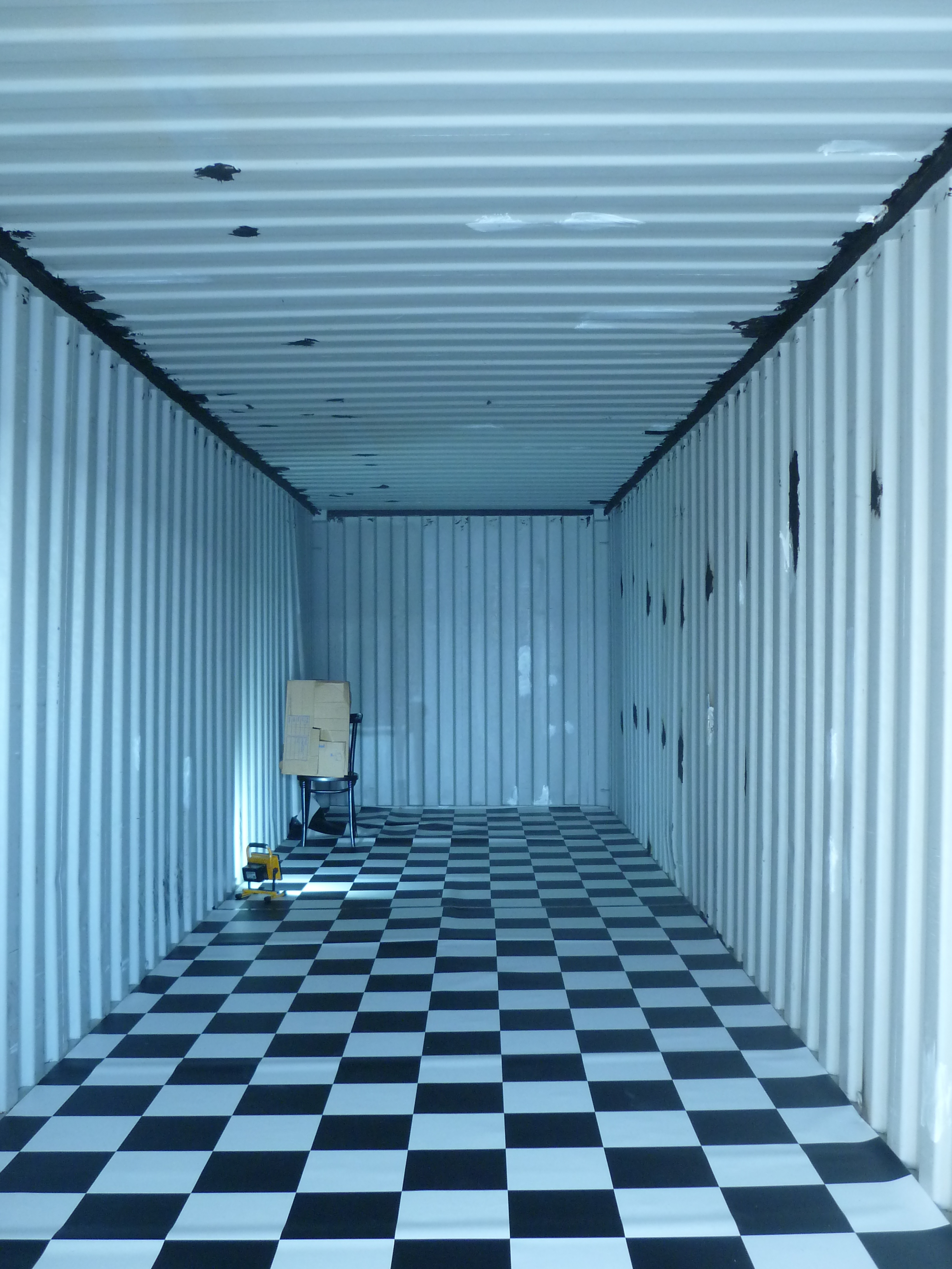 Blick in einen 60 feet Lagercontainer